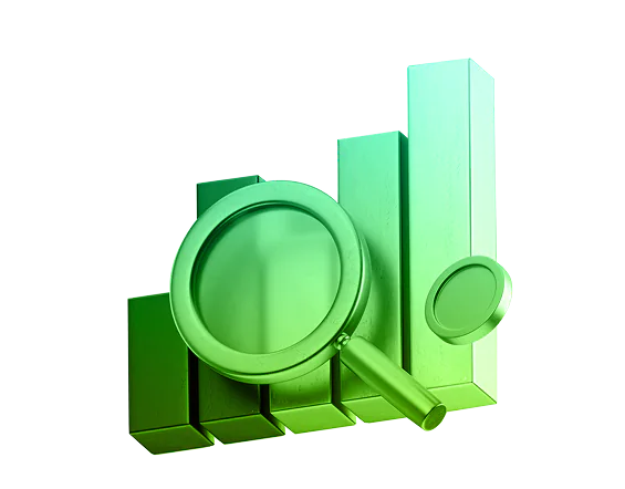 MarketsVox precision illustration with layered green market forms