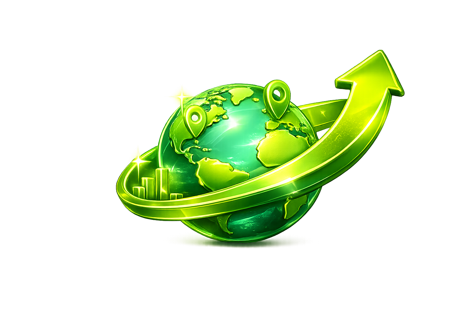 Global growth milestone illustration